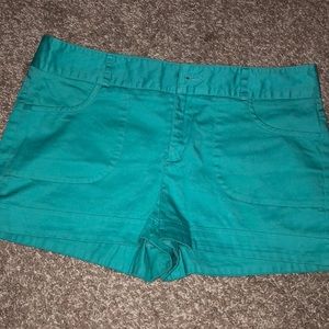 Teal shorts